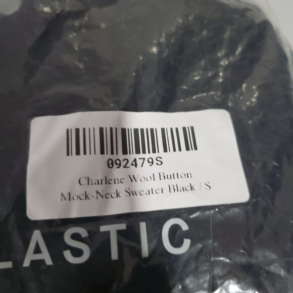 Modern Citizen Charlene Wool Button Mock Neck Sweater Top Women Size Small NWT - Picture 9 of 14